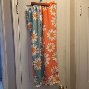 Lilipretty Bright Color Flower Pants